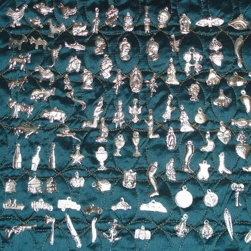 100 Assorted Silver Tone Mexican Milagros Charms