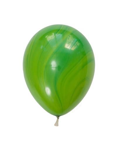 11" Marble Balloons Lime Swirl