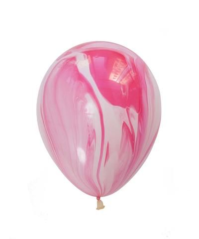 11" Marble Balloons Strawberry Swirl