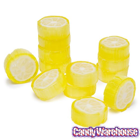 WORKING URL Hard Candy Fruit Slices - Lemon: 1KG Bag