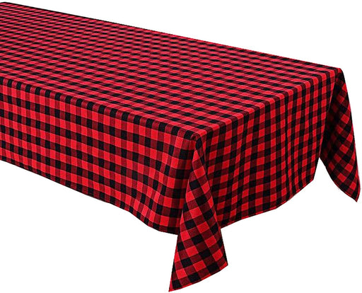 WORKING URL Red & Black Checked Rectangle Table Cover