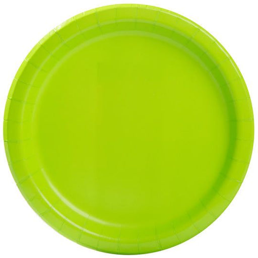 9" Neon Green Party Plates, 16ct