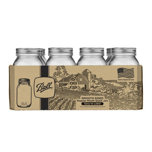 Ball Smooth Sided Regular Mouth Canning Jar 12 pk