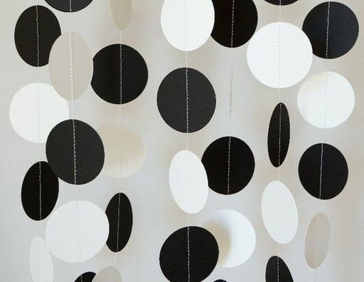 Black and White Paper Garland Birthday Party