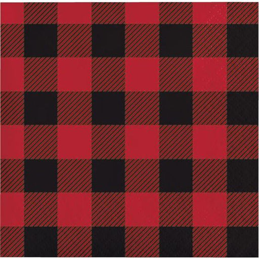 Buffalo Plaid Beverage Napkins