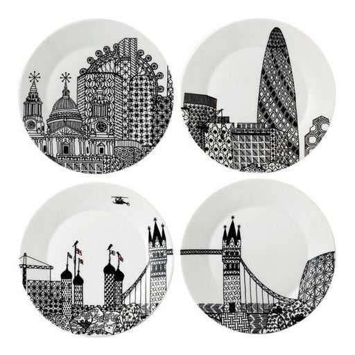 Charlene Mullen London Calling Set of 4 Plates