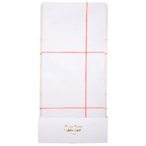 Coral Grid Tablecloth