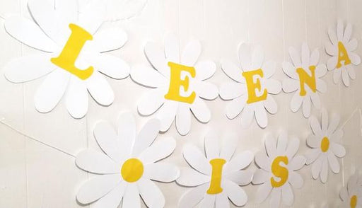 Daisies Birthday Banner Personalized Daisy Birthday Banner