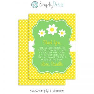 Daisy Birthday Invitations