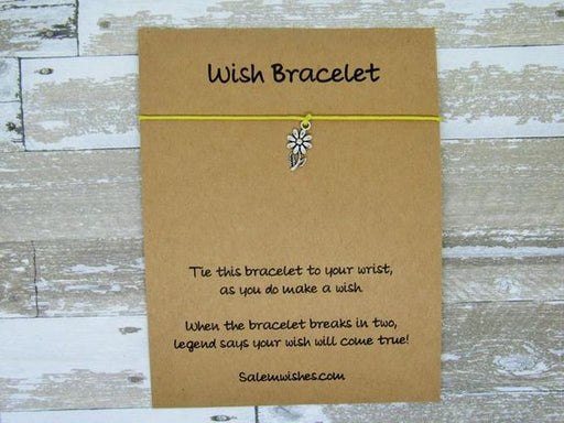 Daisy Wish Bracelet, Daisy Charm, Daisy Bracelet