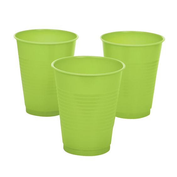 WORKING URL Lime Green Plastic Cups - 20 Ct.