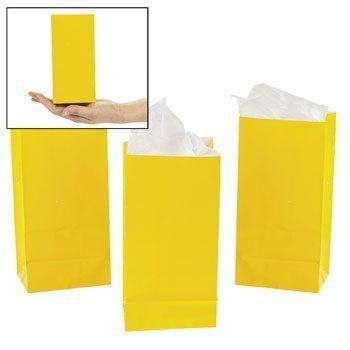 Fun Express Mini Yellow Paper Treat Bags (2 Dozen)