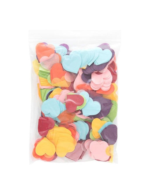 Giant Heart Confetti Bulk Rainbow