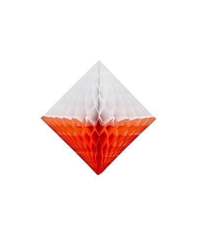 Honeycomb Diamond 12" Two Tone Orange & White