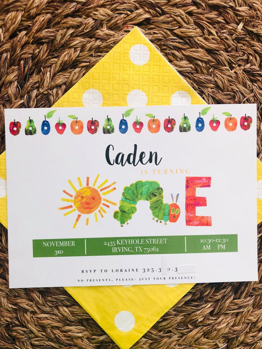 WORKING URL Very Hungry Caterpillar Birthday Invitation