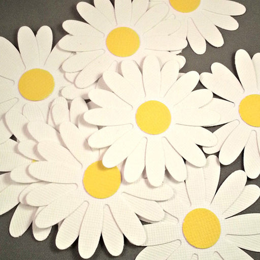 WORKING URL TNPD 20 Daisy Confetti Table Scatter Flowers, Wedding Flower Confetti, White and Yellow Daisy Baby Shower Decorations PE