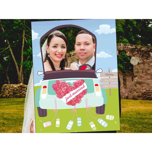 WORKING URL Just Married Anniversary photo booth prop frame