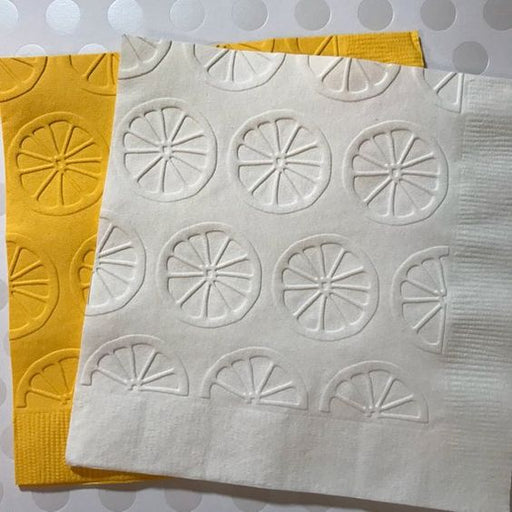 Lemon Napkin ~ Embossed Paper Napkin