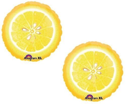 MONADE Yellow Stand Summer Party (2) 18" Mylar Decoration Balloons