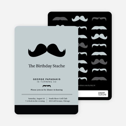 Movember Mustache Invitations