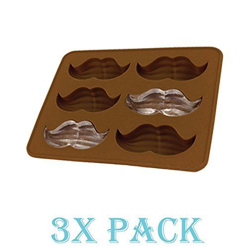 Mustache Ice Cube Chocolate Soap Tray Mold Party Maker