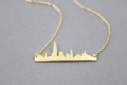 New York Skyline Pendant Necklace