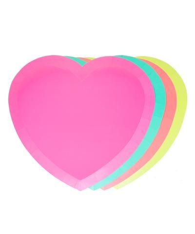 OH HAPPY DAY I HEART NEON PLATES