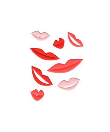 Puffy Lips Stickers