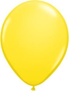Qualatex 9" Round Balloons, Yellow - Pack of 20