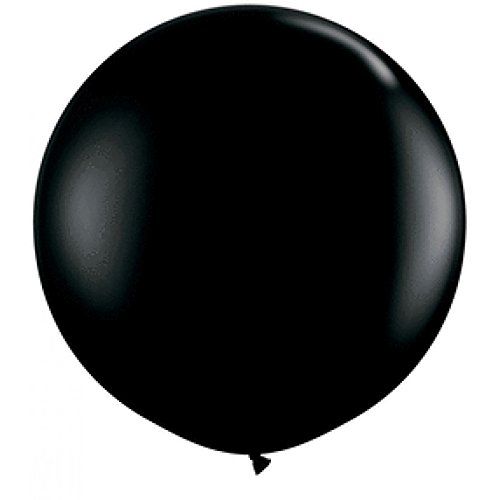 Qualatex Round Latex Giant Balloon (Pack of 2) 3' Onyx Black