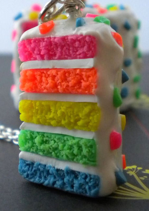 Rainbow Cake Necklace