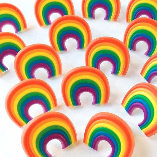 Rainbow Cupcake Toppers Plastic Rainbow Rings