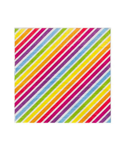 Rainbow Stripe Party Napkins
