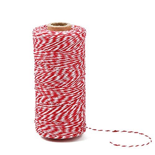 Red and White Twine 100M/328 Feet Cotton Bakers Twine