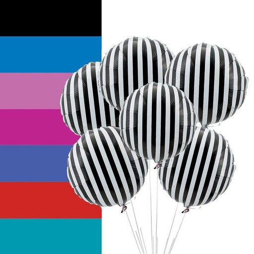 Striped Mylar Balloons