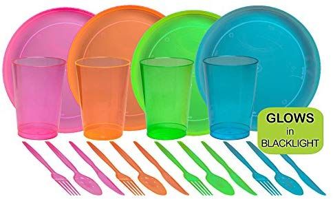 Tiger Chef 40-Piece Neon Assorted Glow Party Supplies