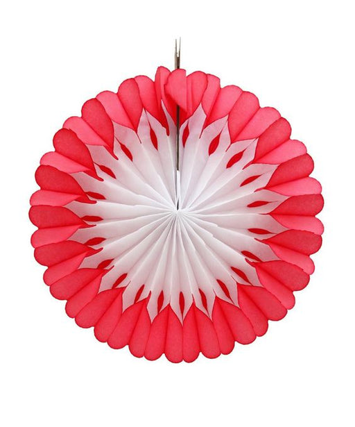 Tissue Paper Fan Double Heart 17"