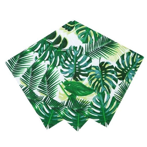 Tropical Palm Leaf Print Cocktail Napkins