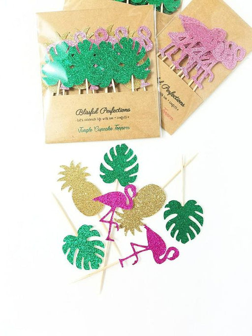 Tropical Party Toppers Jungle Cupcake Toppers
