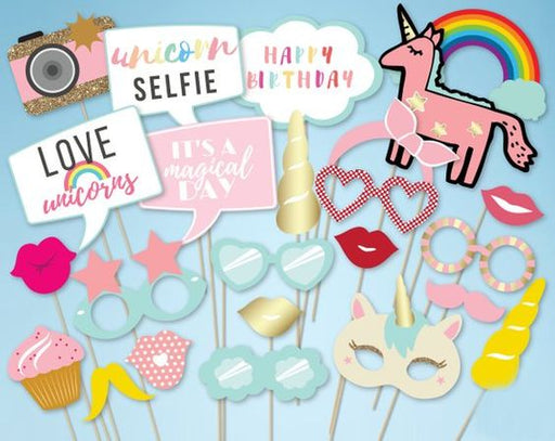 Unicorn Photo Booth Props Printable Unicorn Party Props