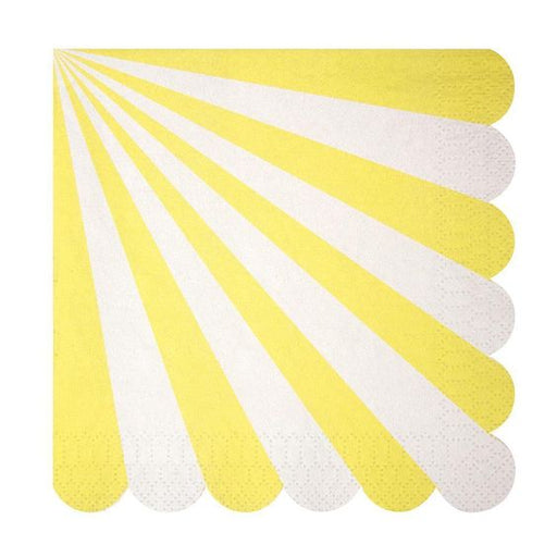 Yellow Fan Stripe Large Napkins
